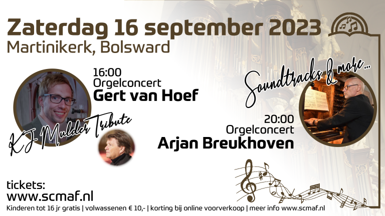 Orgelconcert Gert van Hoef en Arjan Breukhoven