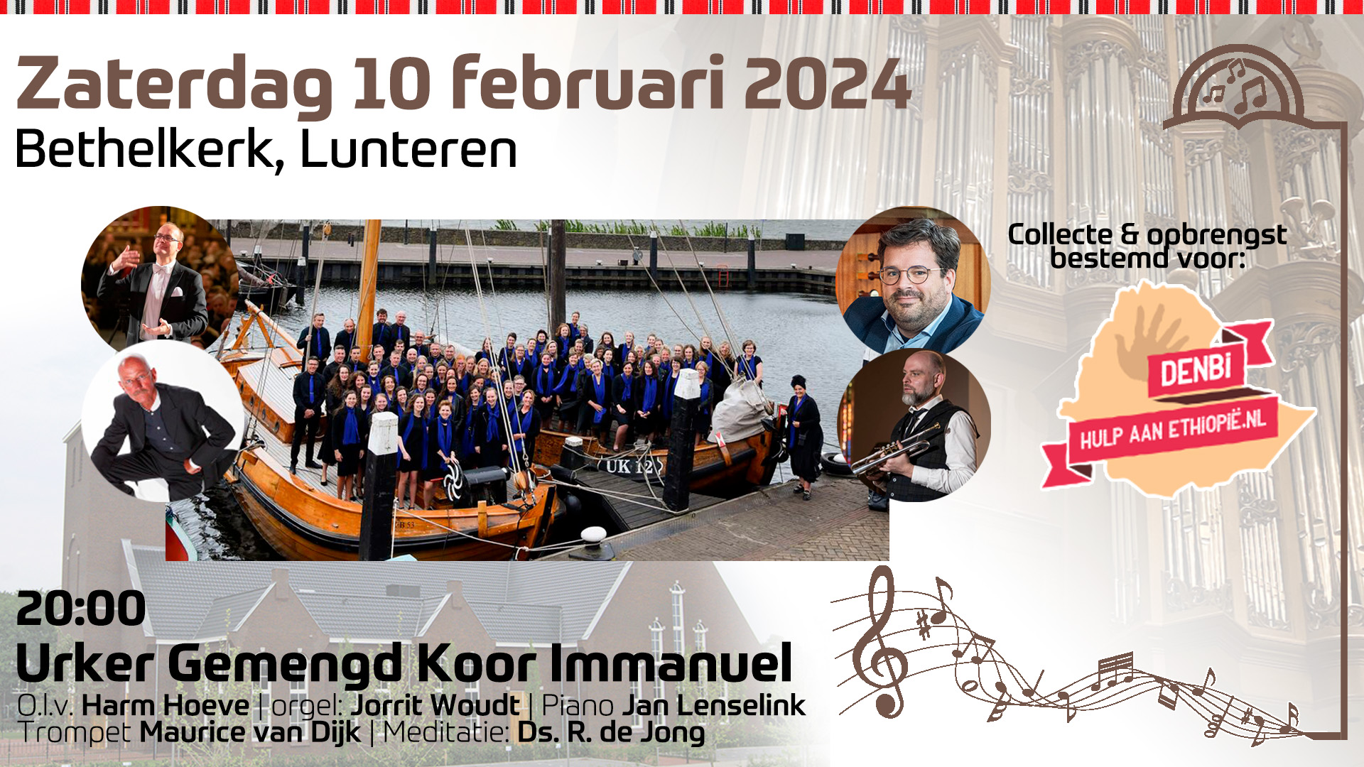 Concert Bethelkerk Lunteren Stichting Denbi Urker Gemengd Koor Immanuel